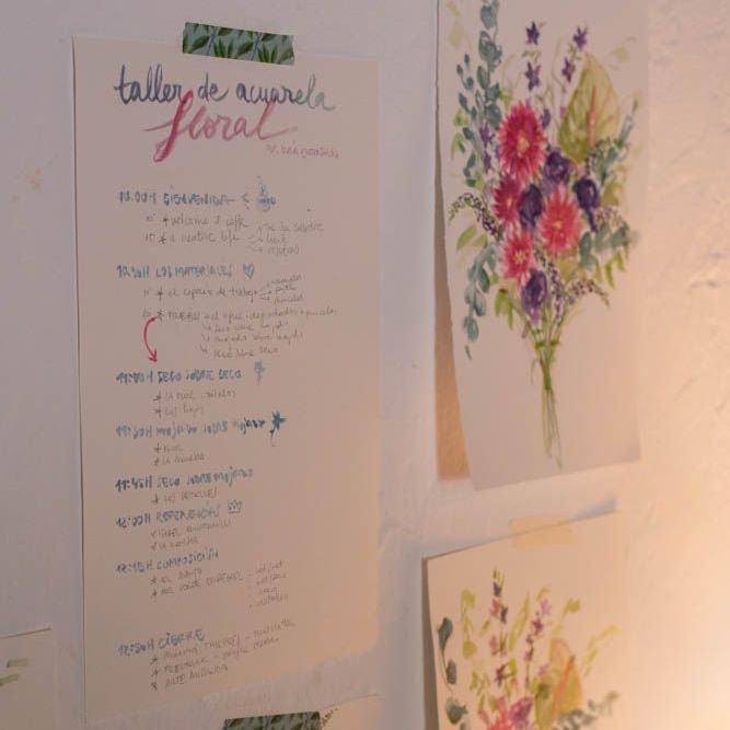 Taller de Acuarela Floral ¡y vino!