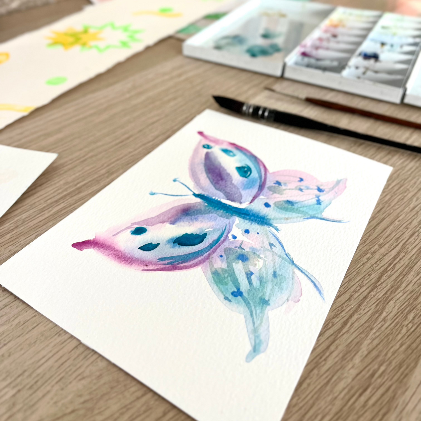Taller de Acuarela de mariposas
