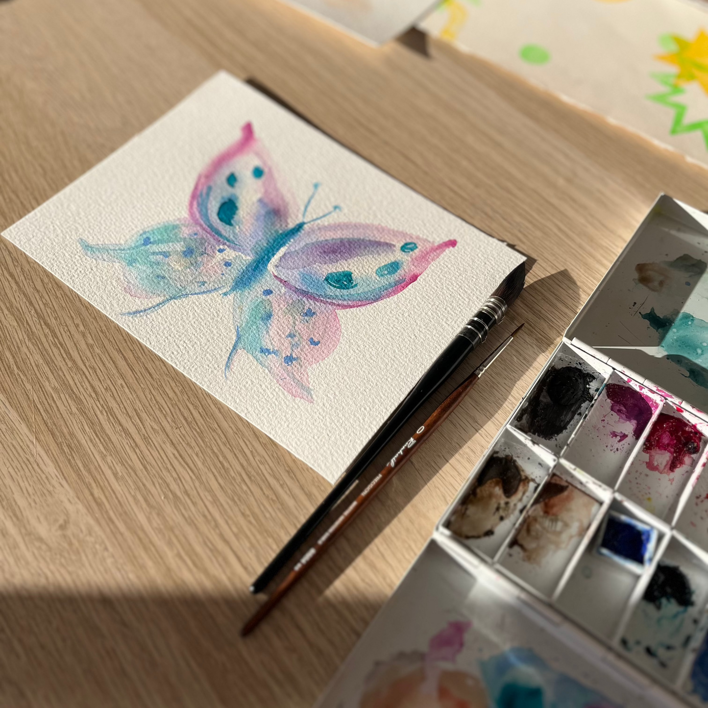 Taller de Acuarela de mariposas